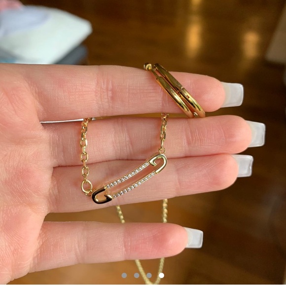 Evry Jewels gold pin necklace - Picture 5 of 5